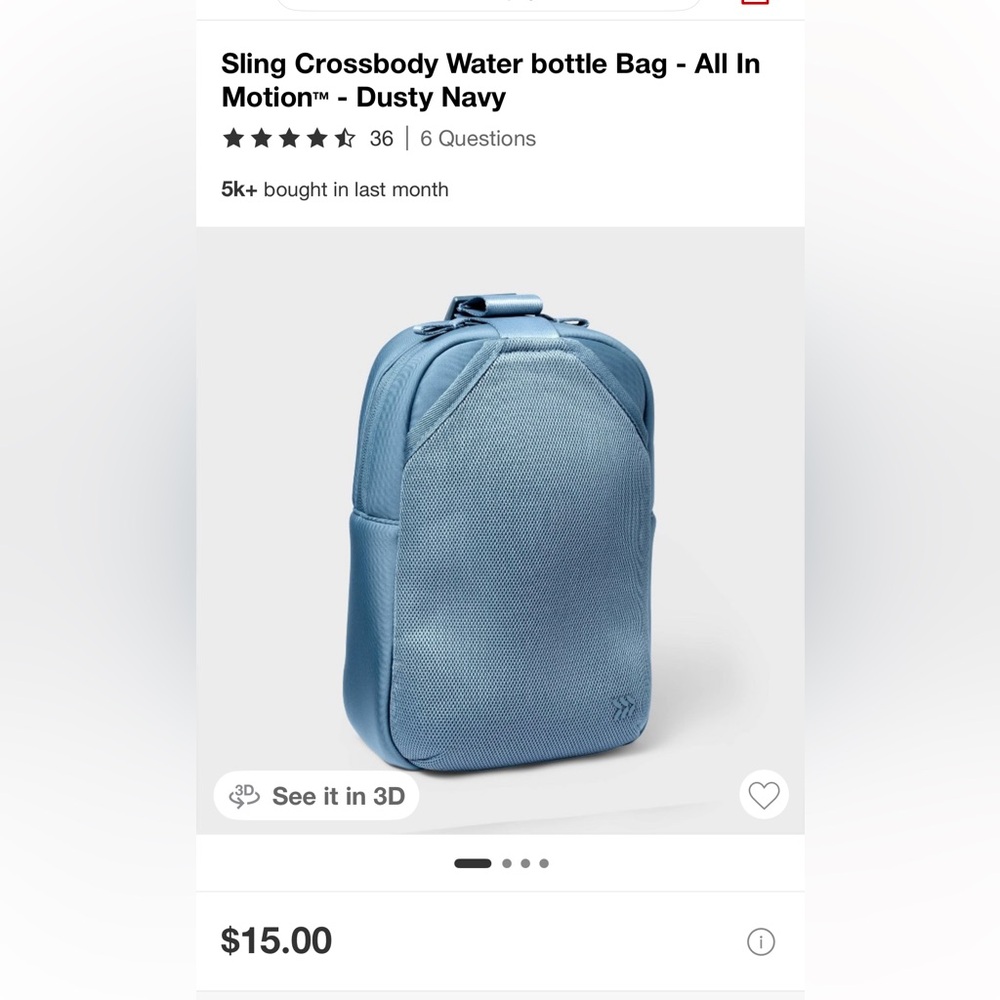 All In Motion Dusty Navy Crossbody Bag